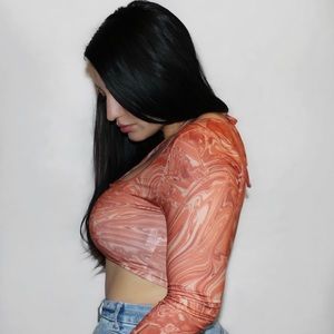 On Cloud 9 Top Marble print multicolored crop